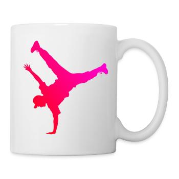 Geschenkidee für einen Breakdancer mit Streetdance - Tasse - Weiß - Rechts
