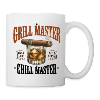 Grillmeister Whisky & Zigarre - Tasse - Weiß - Rechts