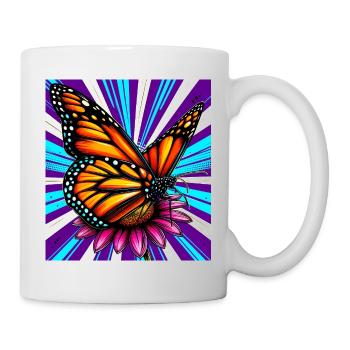 papillon - Mug blanc - blanc - Droite