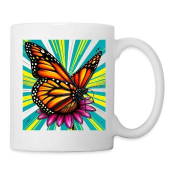 papillon - Mug blanc - blanc - Droite
