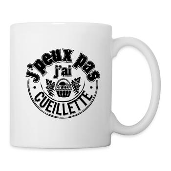 J'peux pas j'ai cueillette - Mug blanc - blanc - Droite