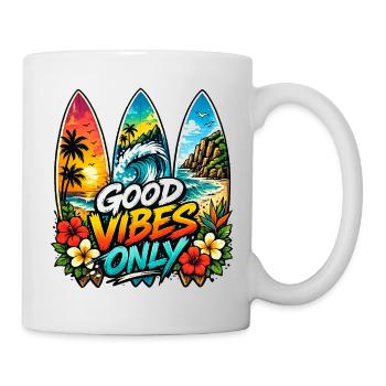 Surf Sun Repead, Aloha Vibes - Tasse - Weiß - Rechts
