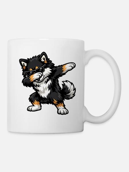 Dabbing Finnischer Lapphund - Tasse - Weiß