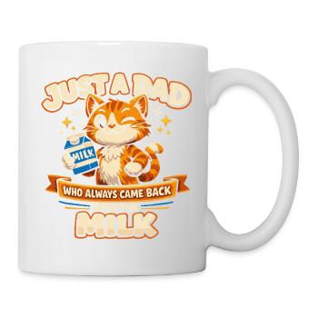 Humour Papa Chat Lait Fête Des Pères Cadeau - Mug blanc - blanc - Droite