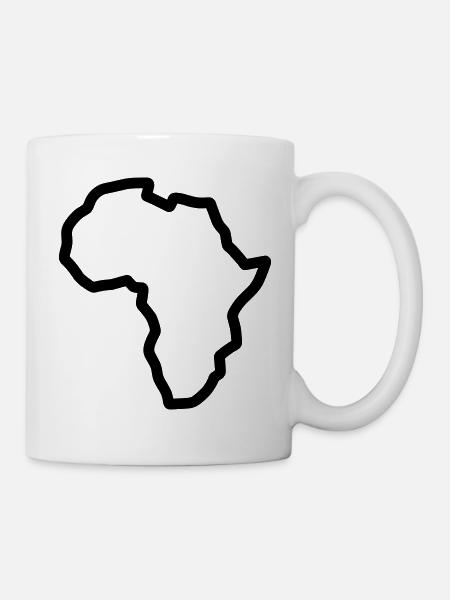 Afrikanischer Kontinent - Tasse - Weiß