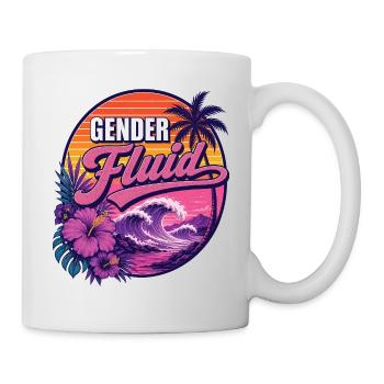 Mois de la fierté LGBTQ - Gender Fluid - Mug blanc - blanc - Droite