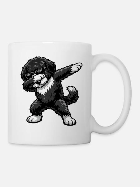 Dabbing Portugiesischer Wasserhund - Tasse - Weiß