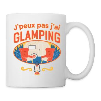 J’peux pas j’ai Glamping - Mug blanc - blanc - Droite
