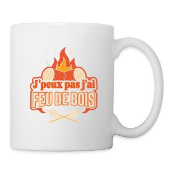 J'peux pas j'ai feu de bois - Mug blanc - blanc - Droite