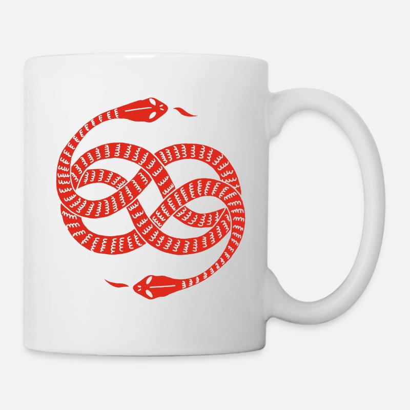 Serpents rouges infinis - Mug blanc - blanc