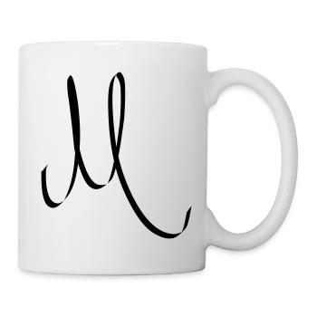 Buchstabe M - Tasse - Weiß - Rechts