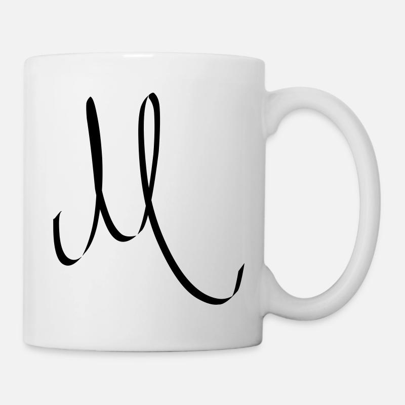 Lettre M - Mug blanc - blanc