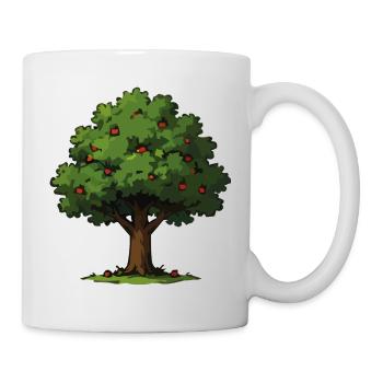 Apple tree in forest style - Mug - white - Right