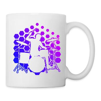 Idée cadeau pour le percussionniste avec batterie - Mug blanc - blanc - Droite