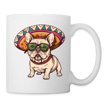 Sombrero de chien Buldog français - Mug blanc - blanc - Droite