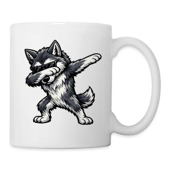 Dabbing Wolfhound Czechoslovakian Wolfhound - Mug - white - Right