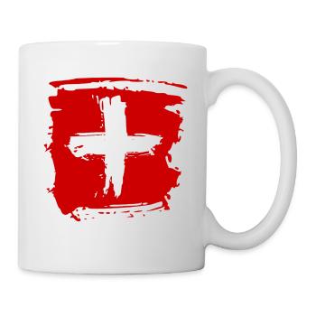 SCHWEIZ SWISS SWITZERLAND EUROPA SPORT FAN - Tasse - Weiß - Rechts