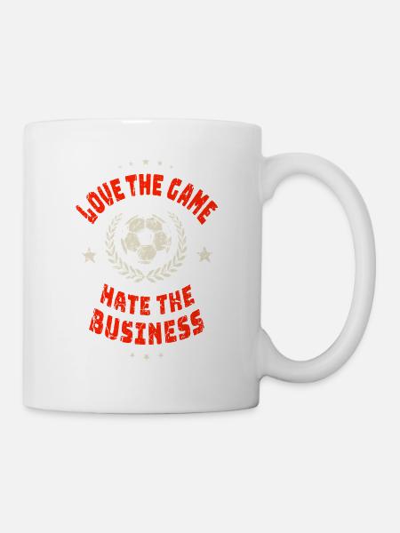 Fußball Football Soccer Love Fanshirt Statement - Tasse - Weiß