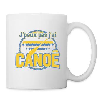 Canoë: J'peux pas j'ai CANOË - Mug blanc - blanc - Droite