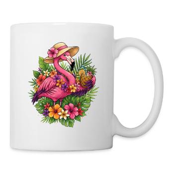 Flamingo in Tropical Floral Parade - Mug - white - Right