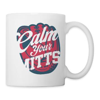 Calm Your Minds Retro Heart Design - Mug - white - Right