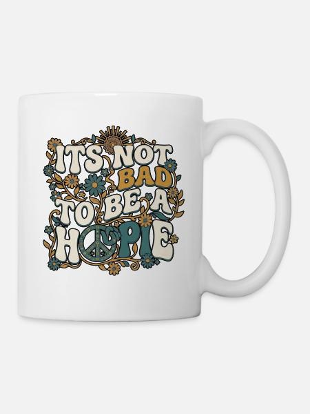 Be A Hippie 60s - Tasse - Weiß