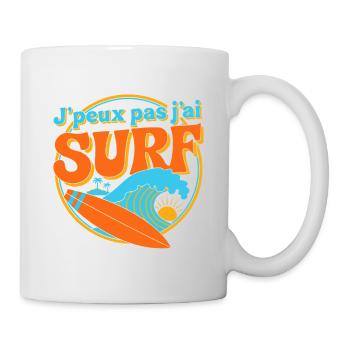 Surfeur au soleil J'ai SURF - Mug blanc - blanc - Droite