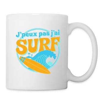 J'peux pas jai Surf - Mug blanc - blanc - Droite