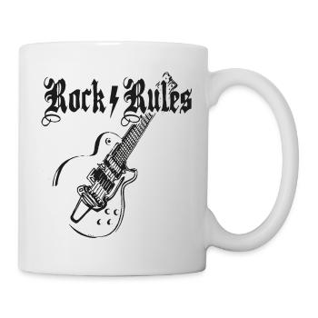 Rock7Rules Conception de la guitare - Mug blanc - blanc - Droite