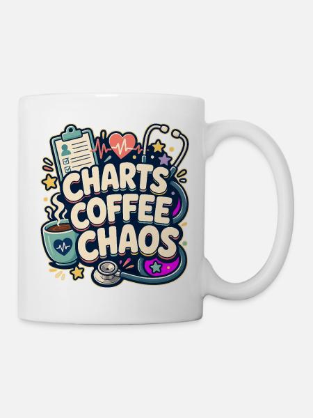 CHARTS COFFEE CHAOS Nickerchen - Tasse - Weiß