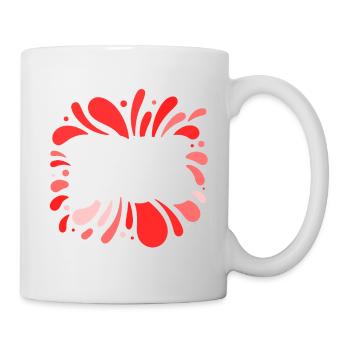 Libre Explosion Pop Rétro Rouge - Mug blanc - blanc - Droite