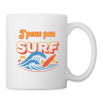 J’peux pas j’ai Surf - Mug blanc - blanc - Droite