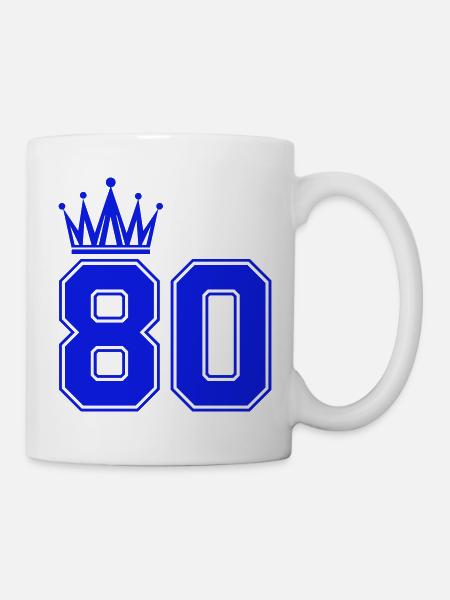 80_krone - Tasse - Weiß