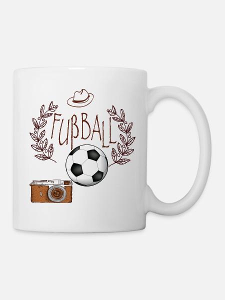 Caméra de football vintage - Mug blanc - blanc