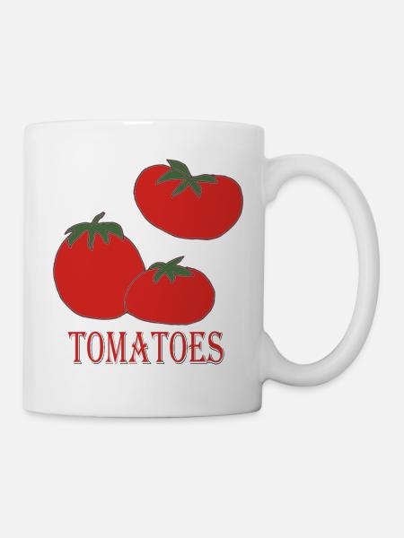 Tomaten-Trio Retro Logo - Tasse - Weiß