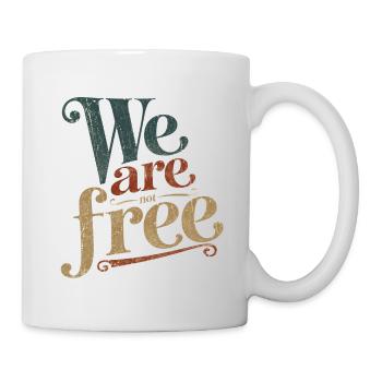 Message typographique vintage sur la liberté - Mug blanc - blanc - Droite