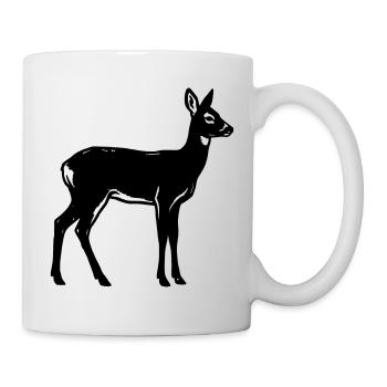 Deer Silhouette Hunter Hunting Club Forester Forest - Mug - white - Right