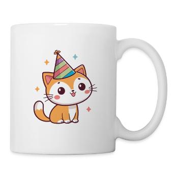 Chaton Party Arc-en-Ciel - Mug blanc - blanc - Droite