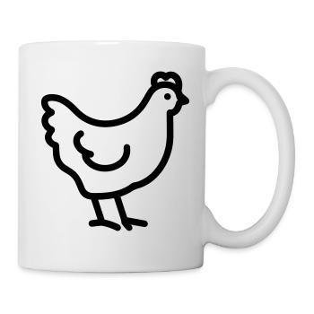poulet - Mug blanc - blanc - Droite