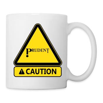 Avertissement Prudent Triangle - Mug blanc - blanc - Droite