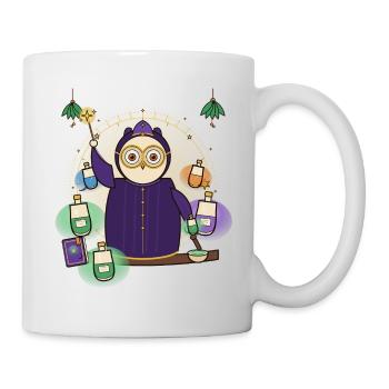 Hibou Magique au Manteau Violet - Mug blanc - blanc - Droite