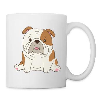 Bouledogue anglais mignon - Mug blanc - blanc - Droite