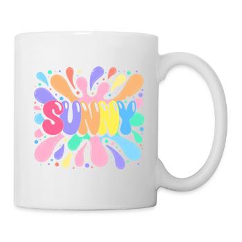 Soleil pastel en éclats - Mug blanc - blanc - Droite
