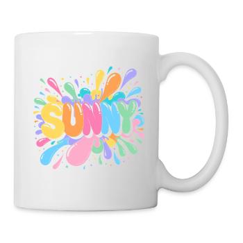 Sunny Splash Letters - Tasse - Weiß - Rechts