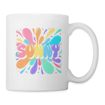 Sunny Splash Lettres Multicolores - Mug blanc - blanc - Droite