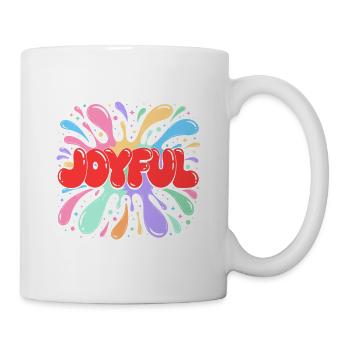 Joyful Red Colorful Splashes - Mug - white - Right
