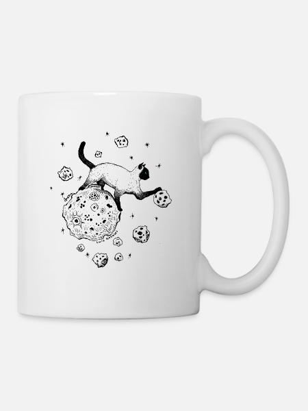 Siamese cat - among asteroids - Mug - white