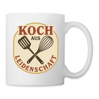 Koch aus Leidenschaft Vintage Patch - Tasse - Weiß - Rechts