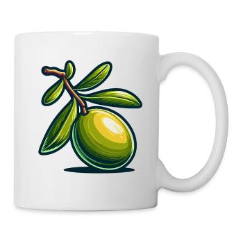 Bright Botanical Cartoon Olive - Mug - white - Right
