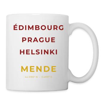 Mende Lozère - Edimbourg - Prague - Helsinki - Mug blanc - blanc - Droite